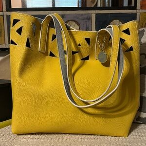 LIKE NEW YELLOW ROSETTI TOTE